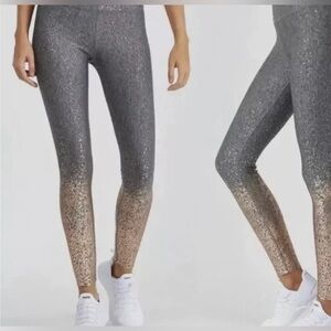 Beyond Yoga Alloy-Speckled Sports Leggings In Rose Gold/Gray - Small